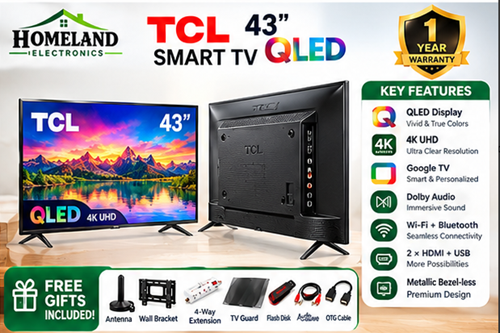 Experience Stunning Clarity with the TCL 43 Inch QLED Smart TV – Your Window to Immersive Entertainment