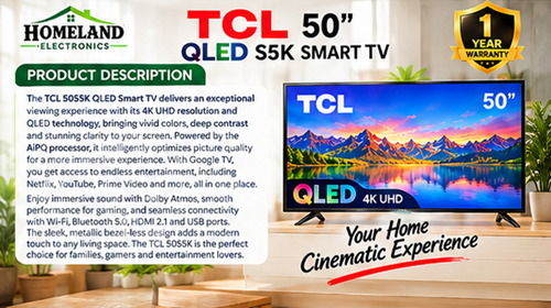 Transform Your Viewing Experience with the TCL 50 Inch QLED Google TV