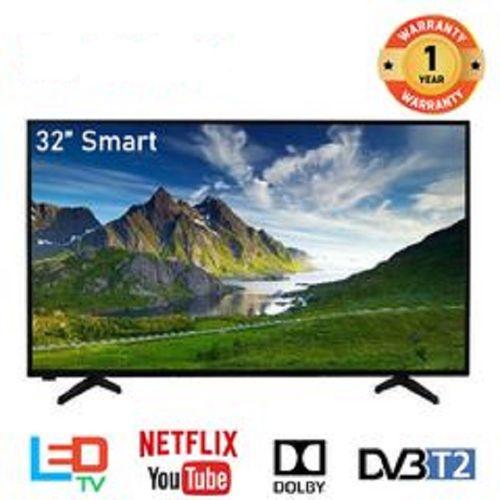 32" Inch Frameless Smart TV D Series  Television With Inbuilt Decoder Supports USB HDMI YOUTUBE NETFLIX with  One Year Warranty