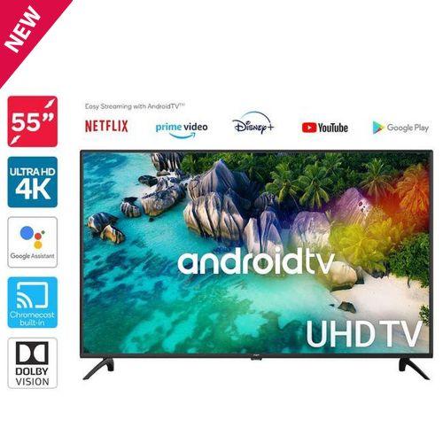 55" Inch 4K UHD Frameless Smart TV with Bluetooth, Netflix, Youtube Inbuild Decoder Television with One Year Warranty