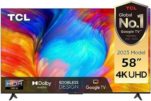 P635 58" Inch Smart UHD 4K With HDR Google TV, Youtube, Netflix- Frameless - 2024 Television with One Year Warranty
