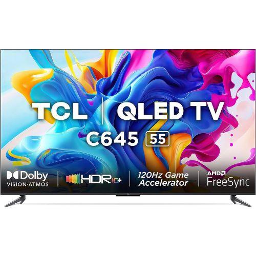 55C645 55 Inch QLED 4K Ultra HD (GoogleTV) With Dolby Vision & Dolby Atmos Youtube, Netflix- Frameless Television with One Year Warranty