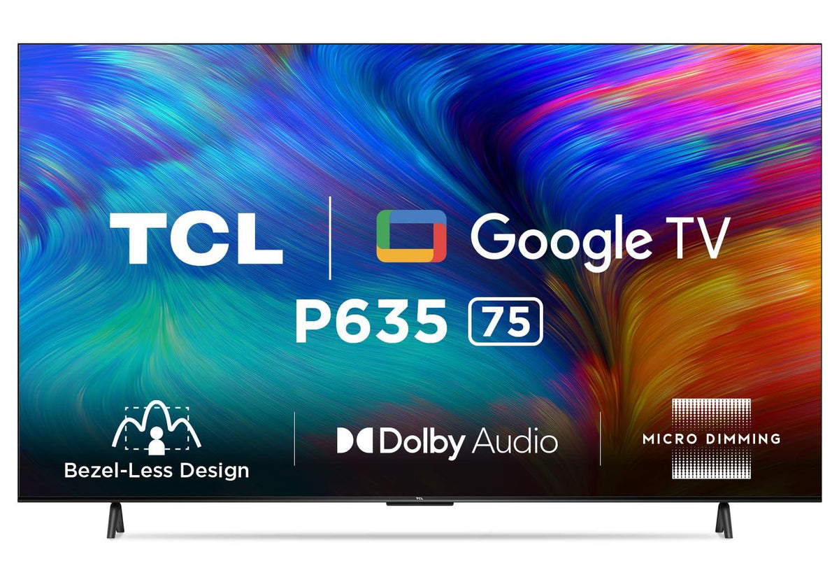 75P635 75'' Inch Smart UHD 4K With HDR Google TV Frameless -2023 Television with One Year Warranty