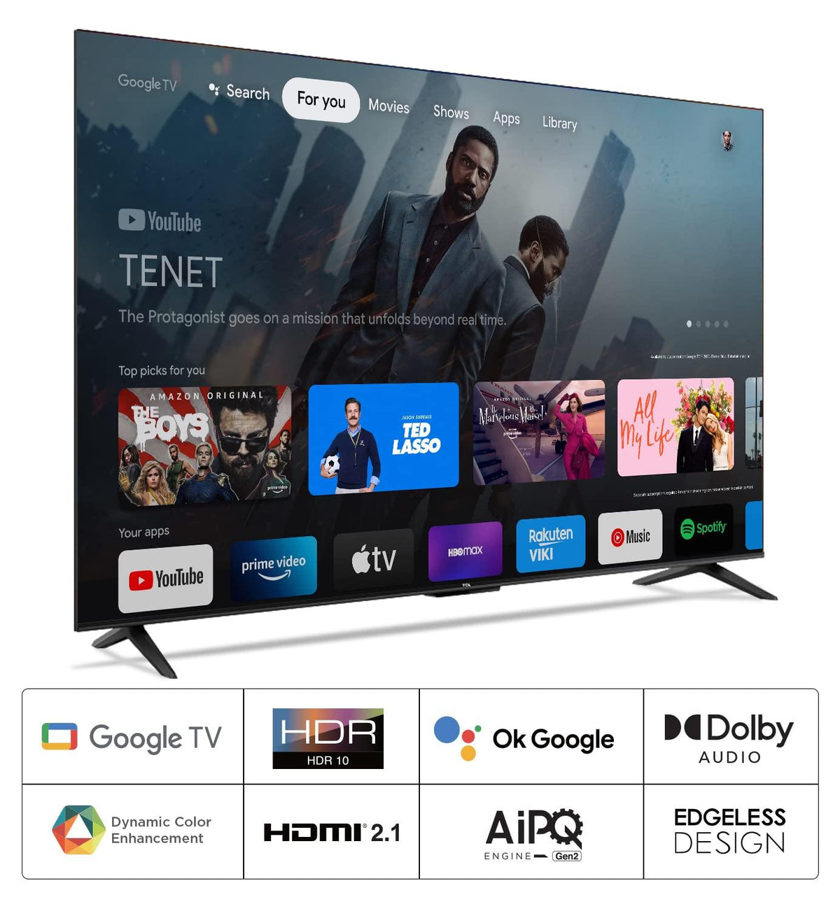 75P635 75'' Inch Smart UHD 4K With HDR Google TV Frameless -2023 Television with One Year Warranty