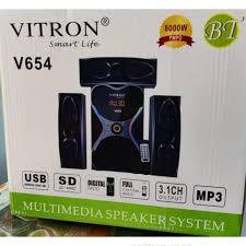 V654 3.1Ch 8,000W Multimedia Woofer Bluetooth Speaker System Subwoofer