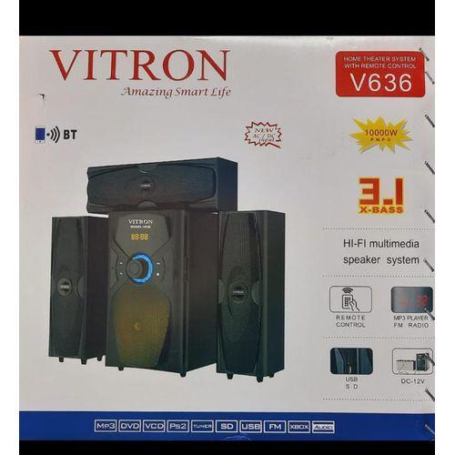 V636 3.1CH Multimedia Sound Speaker System 10000 W BT/FM Subwoofer