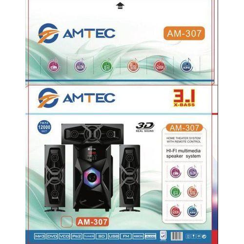 AM-307 3.1 CH  BT/USB/SD/FM Multimedia Speaker System Subwoofer  Sound Woofer