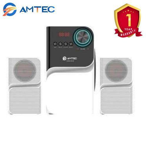 AM-005 2.1ch BT/FM Multimedia Speaker System Subwoofer  Sound Woofer  Purple/Orange