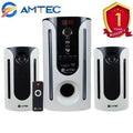 AM-608 2.1ch BT/USB/SD/FM Multimedia Speaker System Subwoofer  Sound Woofer  Purple/Orange