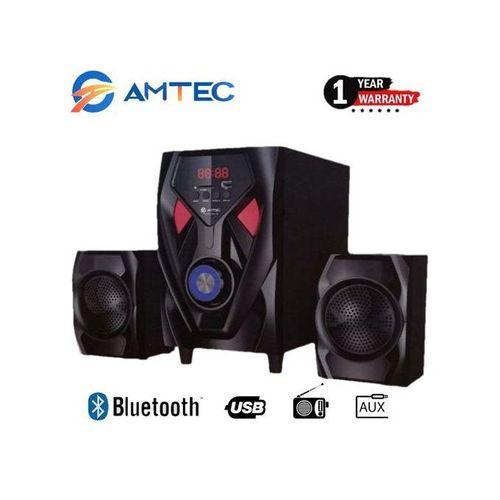 AM-108 2.1ch BT/FM Multimedia Speaker System Subwoofer  Sound Woofer  Purple/Orange