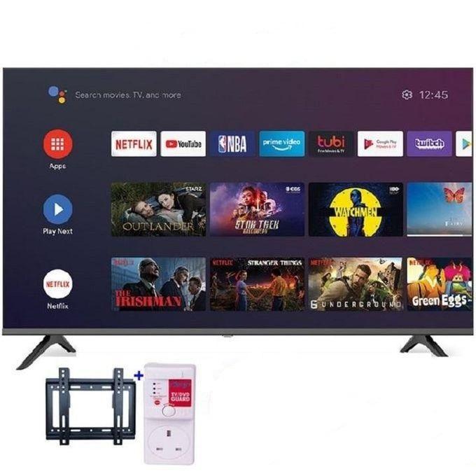 HTC4388FS 43"inch Full HD Frameless BLUETOOTH ENABLED Smart/Android TV InbuiltDecoder/(1 YEAR WARRANTY)+TVGuard+Bracket