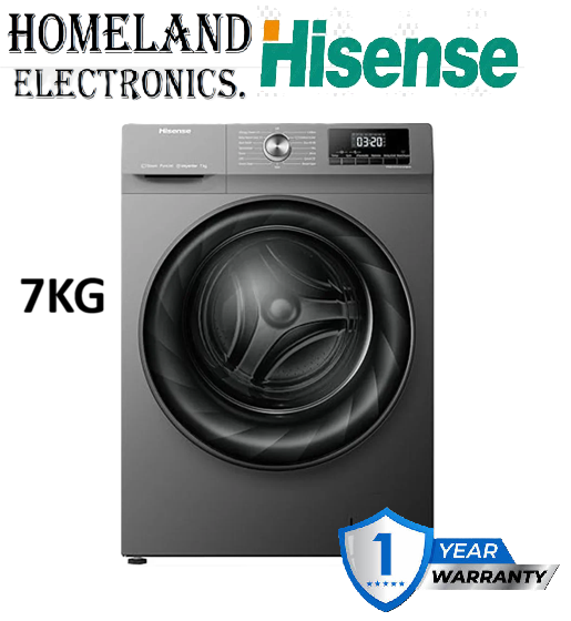 7 kgs Front Load Automatic Washing Machine,1200rpm,Energy rating: A+++,Full automatic wash and spin,Energy and water efficient, 1 YEAR WARRANTY.