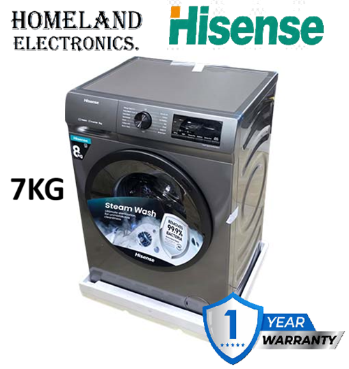 7 kgs Front Load Automatic Washing Machine,1200rpm,Energy rating: A+++,Full automatic wash and spin,Energy and water efficient, 1 YEAR WARRANTY.