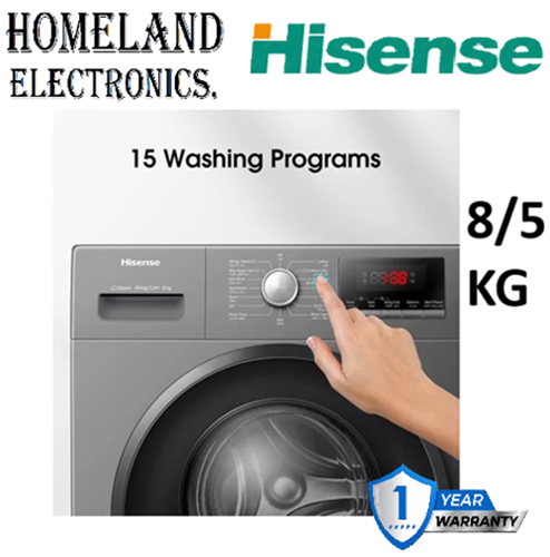 8/5KG Washing Machine Front Load Wash & Dry Combo, Energy Saving, Automatic Fully+1 YRS WARRANTY