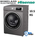 10.5Kg Washing Machine, 1400 RPM, A+++ Energy Efficiency Class,Allergy Steam and Baby Steam Care,Intelligent LED display Durable inverter Motor, 1 year warranty.