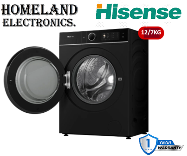 12Kg Wash & 7 kg Dry Front Load Washing Machine, quick wash and a steam refresh option, auto dosing function, water-proof & rust proof full plastic body new box type lint 1 year warranty.