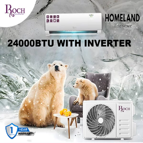 Inverter Split Air Conditioner 24000 BTU (RAC-Series),Energy-efficient, maintains consistent cooling while reducing electricity bills.R-410A (eco-friendly, efficient cooling).1 YEAR WARRANTY.
