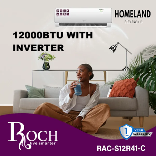 Inverter Split Air Conditioner 12000 BTU (RAC-Series),Wall Mounted Split AC, Quiet Cooling, Remote Control, 1 Year Warranty.