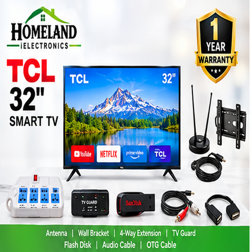 32 INCH Smart TV Full HD Smart Entertainment  Wi-Fi + Bluetooth, HDMI & USB.  1 Year Warranty + FREE Gift Bundle