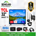 32 INCH Smart TV Full HD Smart Entertainment  Wi-Fi + Bluetooth, HDMI & USB.  1 Year Warranty + FREE Gift Bundle