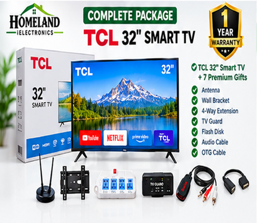 32 INCH Smart TV Full HD Smart Entertainment  Wi-Fi + Bluetooth, HDMI & USB.  1 Year Warranty + FREE Gift Bundle