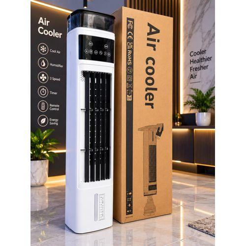 Tower Air Cooler - Powerful cooling airflow for refreshing comfort, Water-based cooling and humidification, Multiple fan-speed settings for adjustable airflow. 1 YEAR WARRANTY.