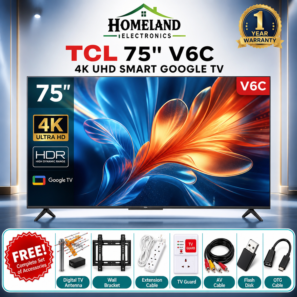 65 Inch T6D QLED 4K Google TV – 65T6D – HDR10+ – Dolby Vision – Dolby Atmos – 120Hz Game Accelerator With 7 FREE GIFTS
