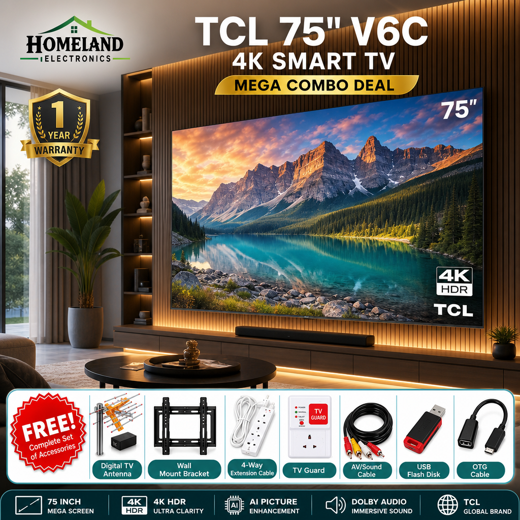 65 Inch T6D QLED 4K Google TV – 65T6D – HDR10+ – Dolby Vision – Dolby Atmos – 120Hz Game Accelerator With 7 FREE GIFTS