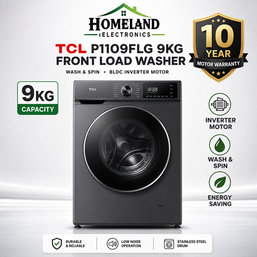 P1109FLG 9KG Wash and Spin Front Loading Washer(10-YEAR Motor Warranty)