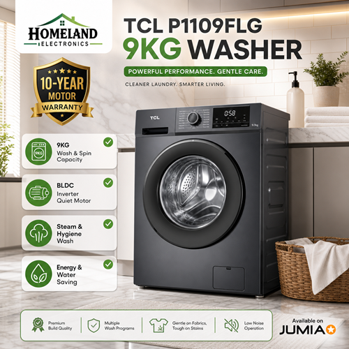 P1109FLG 9KG Wash and Spin Front Loading Washer(10-YEAR Motor Warranty)