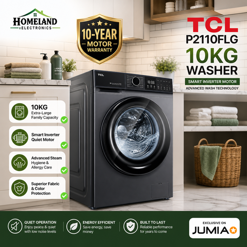 10KG FRONT LOAD WASHING MACHINE, SUPERIOR LAUNDRY CARE, ADVANCED WASHING TECHNOLOGY WITH SMART INVERTER MOTOR P2110FLG