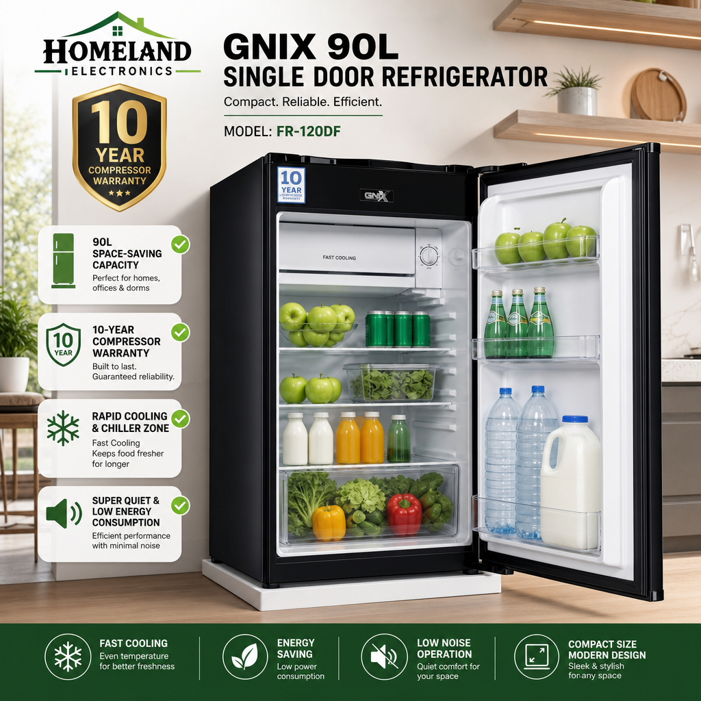 90 Litres FR-120DF Single Door Refrigerator Direct Cool Fridge