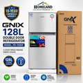 FR-155DF 128L Double Door Refrigerator – Top Freezer, Spacious Storage & Silver Finish