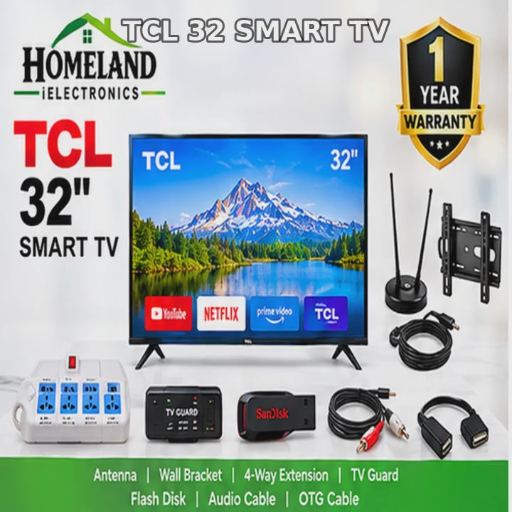 TCL 32 Inch Smart TV - Compact Full HD Entertainment with Free Gift Bundle!